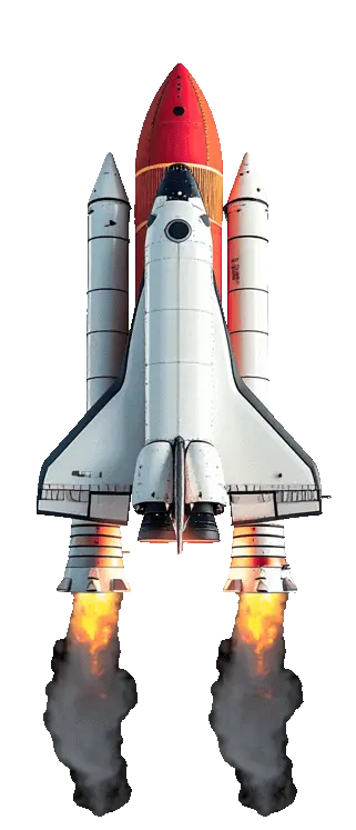 Space shuttle launching - rocket illustration