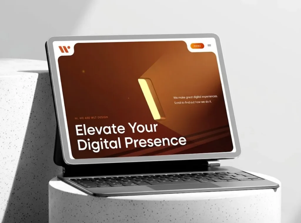 Digital agency website on a tablet - Three Circle project